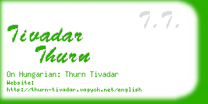 tivadar thurn business card